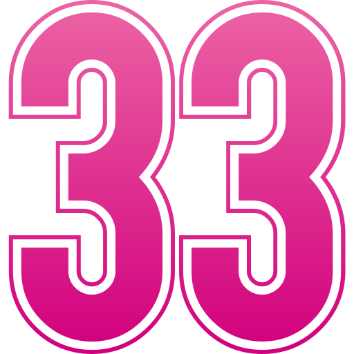 treinta y tres icono gratis
