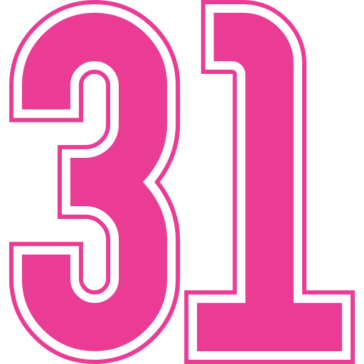 treinta y uno icono gratis