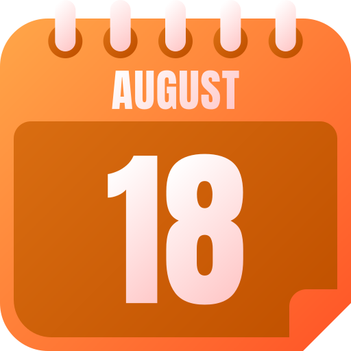 18 de agosto icono gratis