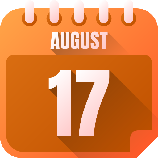 17 de agosto icono gratis