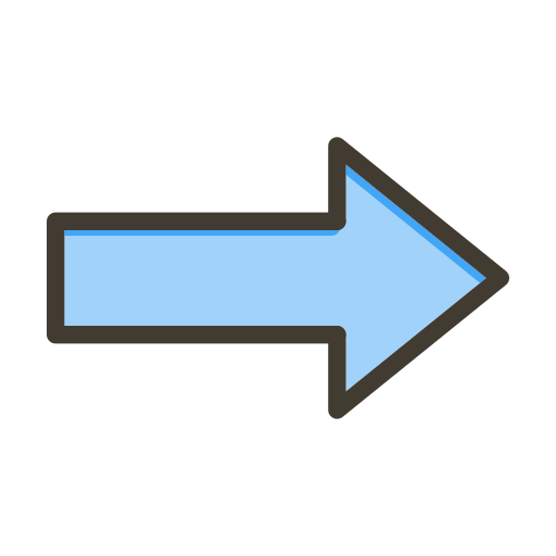 flecha correcta icono gratis