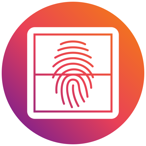 escáner de huellas dactilares icono gratis