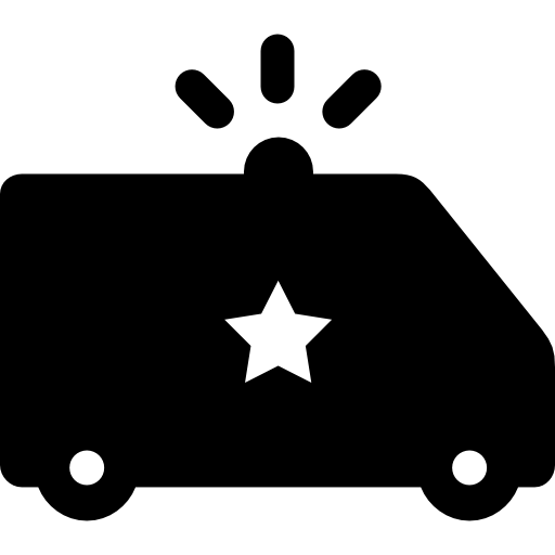 camioneta de la policía icono gratis