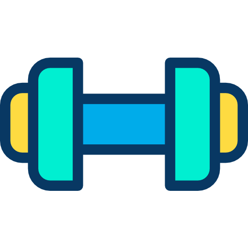 Premium PSD  A blue dumbbell sits on a white line that says  fitness .