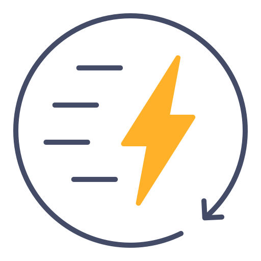 Fast charge free icon Fast charge free icon