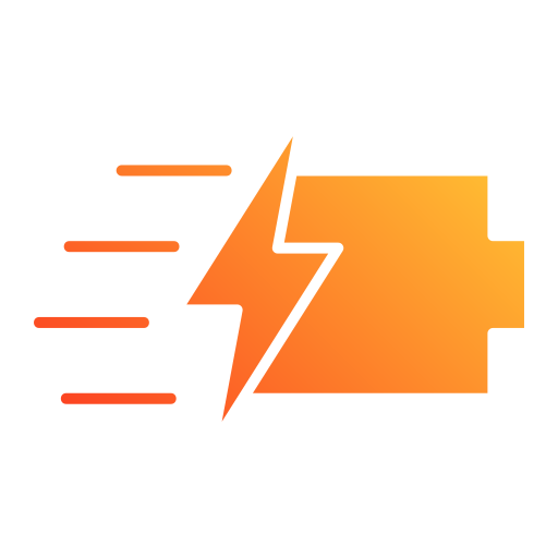 Fast charge free icon Fast charge free icon