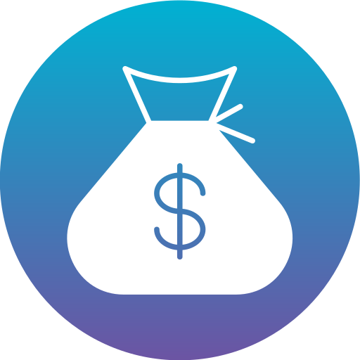 bolsa de dinero icono gratis