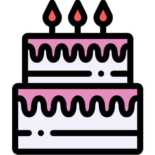 pastel de cumpleaños icono gratis