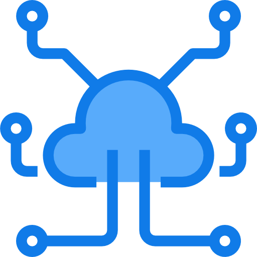 Cloud computing Justicon Blue icon