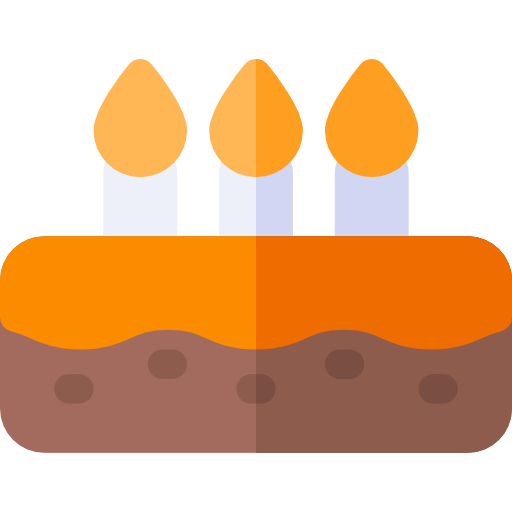 Birthday Cake Basic Rounded Flat Icon