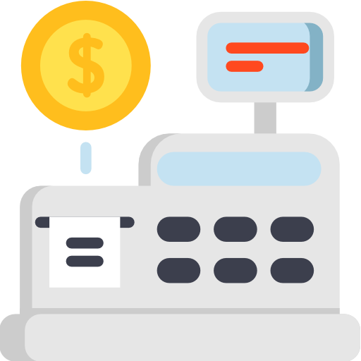 caja de efectivo icono gratis