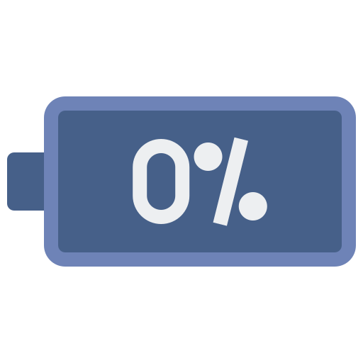 sin batería icono gratis