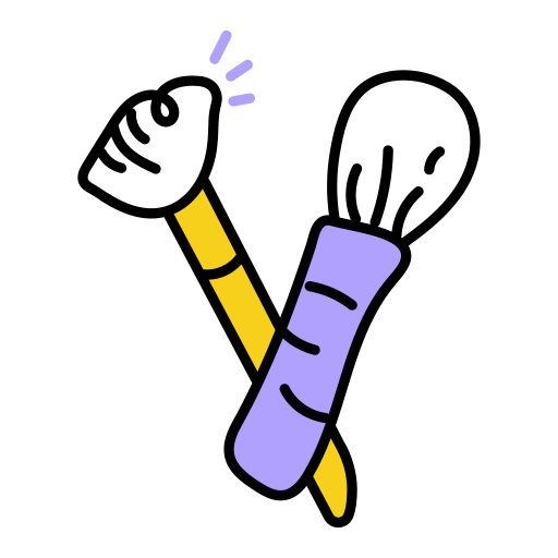 Makeup brushes free icon