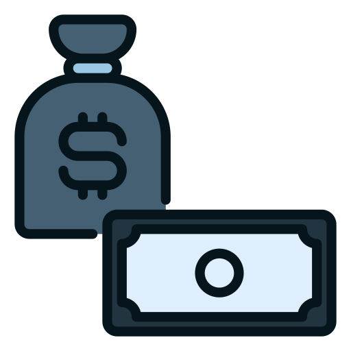 bolsa de dinero icono gratis