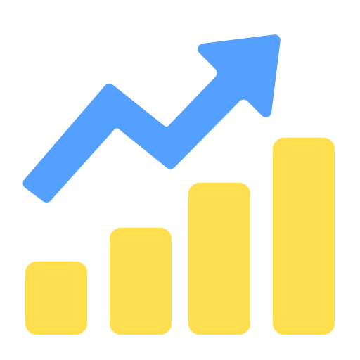 gráfico de crecimiento icono gratis