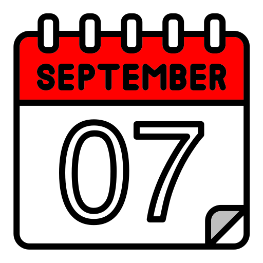 7 septembre Icône gratuit 7 septembre Icône gratuit