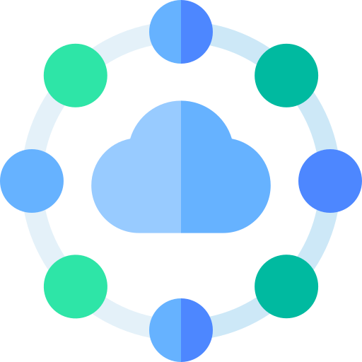 servicio de almacenamiento en la nube icono gratis