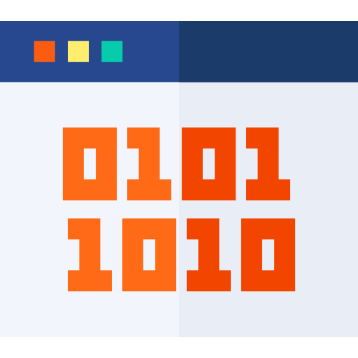 código binario icono gratis