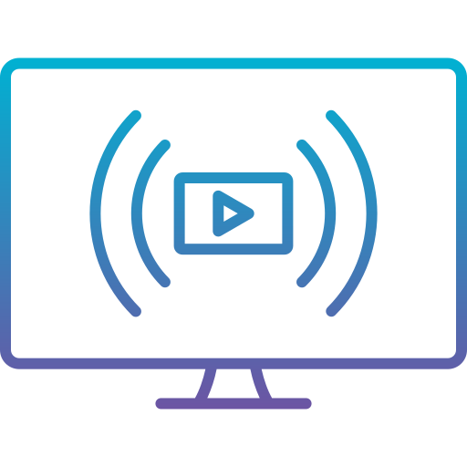 servicio de transmisión icono gratis