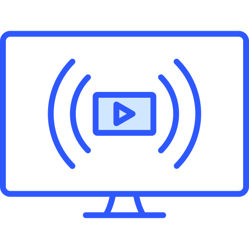 servicio de transmisión icono gratis