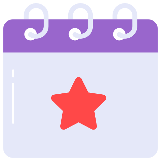 favorito del calendario icono gratis