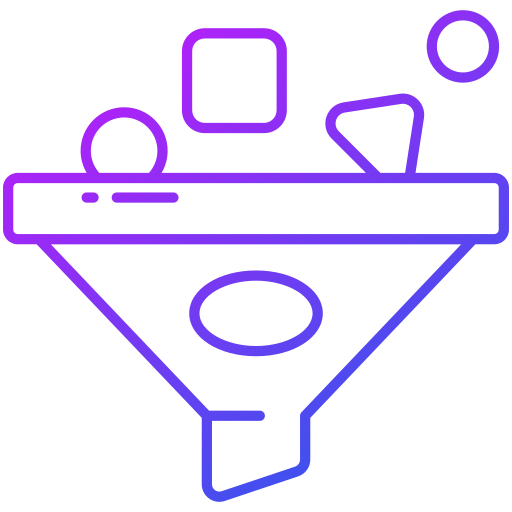 filtrado de datos icono gratis