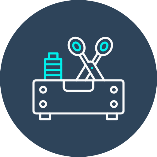 caja de coser icono gratis