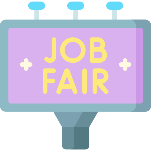 feira de emprego grátis ícone