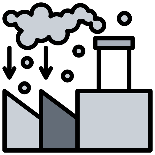 la contaminación del aire icono gratis