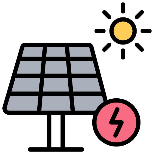 Énergie solaire Icône gratuit Énergie solaire Icône gratuit