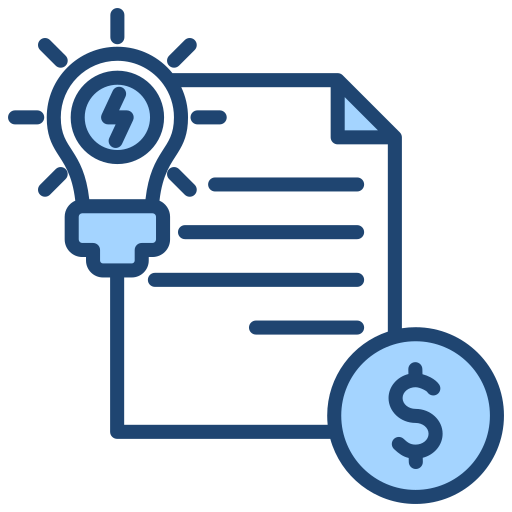 factura de electricidad icono gratis