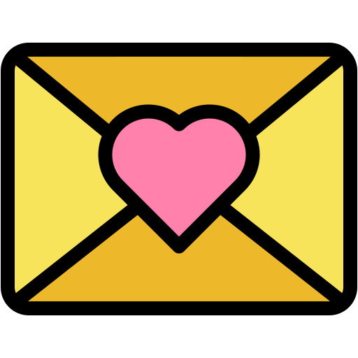 carta de amor icono gratis