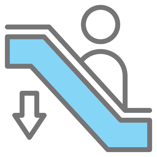 Escalator free icon Escalator free icon