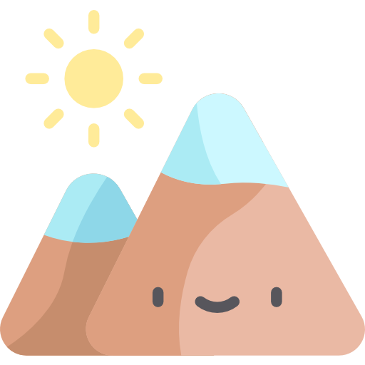 Mountain Kawaii Flat icon