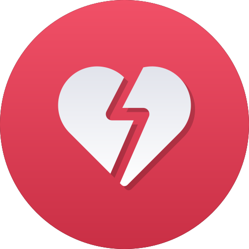 corazón roto icono gratis