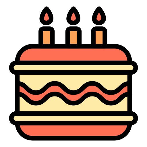 pastel de cumpleaños icono gratis