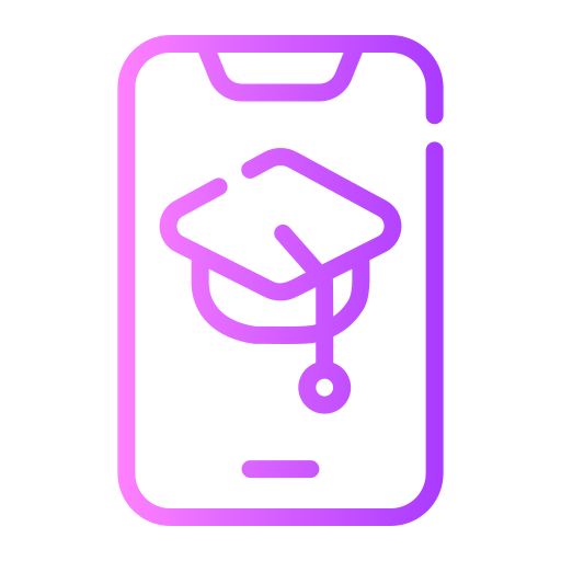 aprendizaje móvil icono gratis