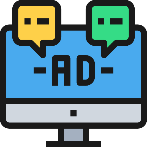 Advertising free icon