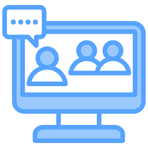 reunião on-line grátis ícone