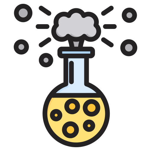 reacción química icono gratis