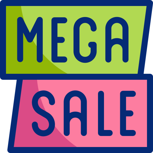 mega venta icono gratis