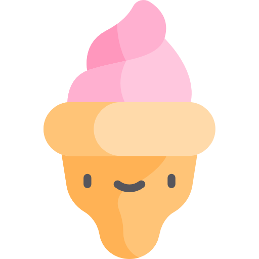 Ice cream Kawaii Flat icon