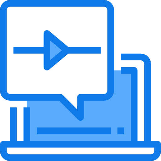 Video player Justicon Blue icon