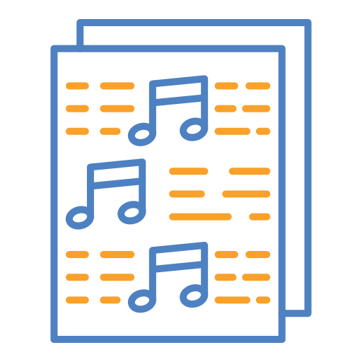 partitura musical icono gratis