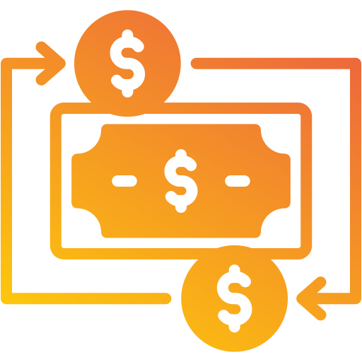 flujo de fondos icono gratis