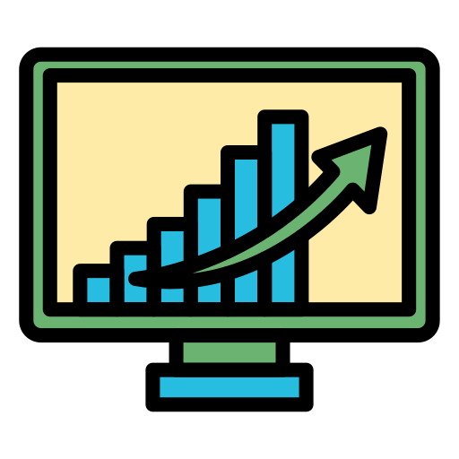 tabla de crecimiento icono gratis