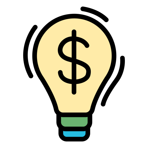 Bulb dollar free icon Bulb dollar free icon