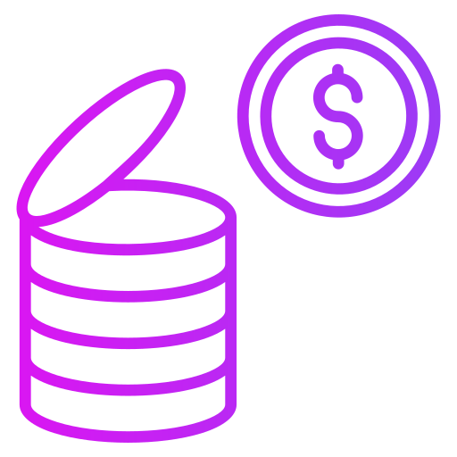 monedas de dinero icono gratis