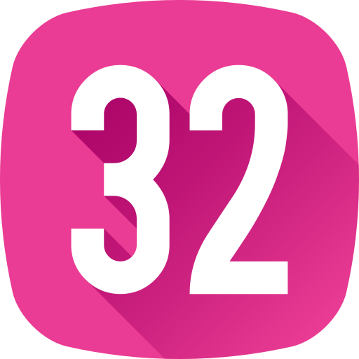 treinta y dos icono gratis
