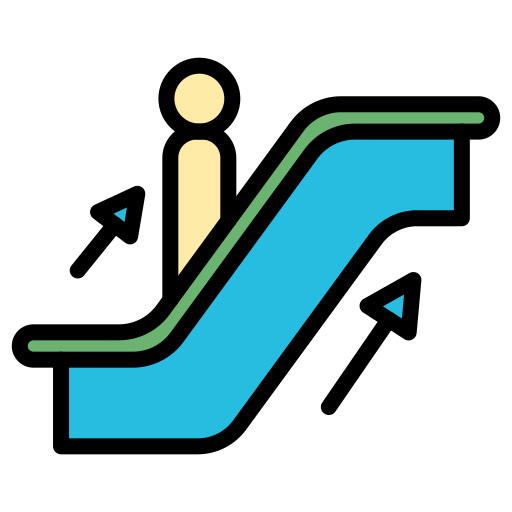 Escalator free icon